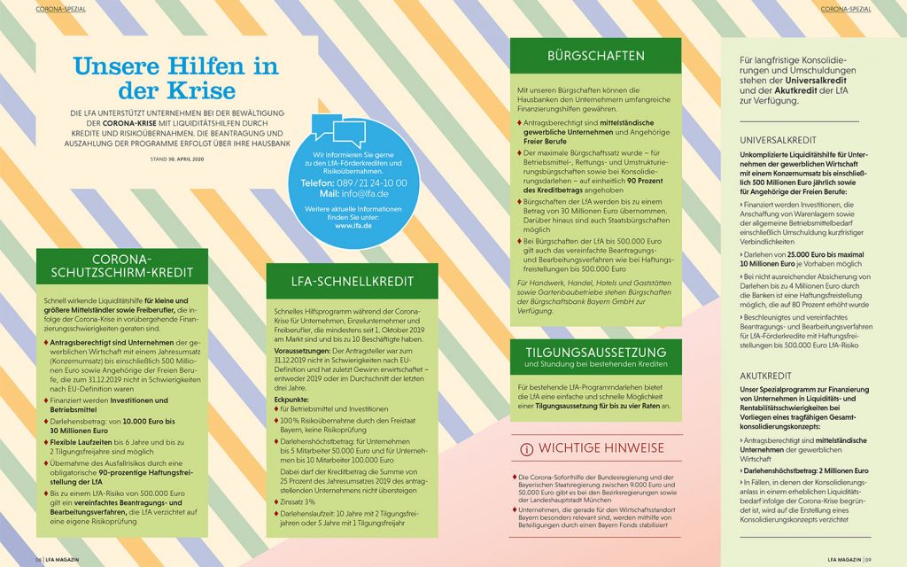 Layout LfA special issue Layout LfA Magazin 01/2020