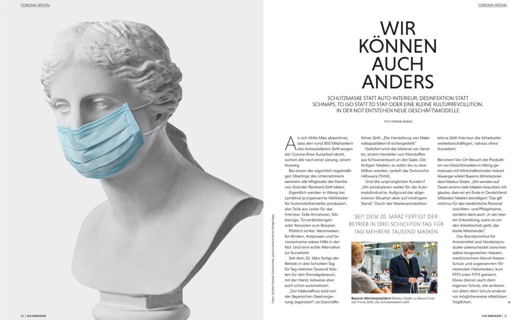 Layout LfA special issue Layout LfA Magazin 01/2020 portrait