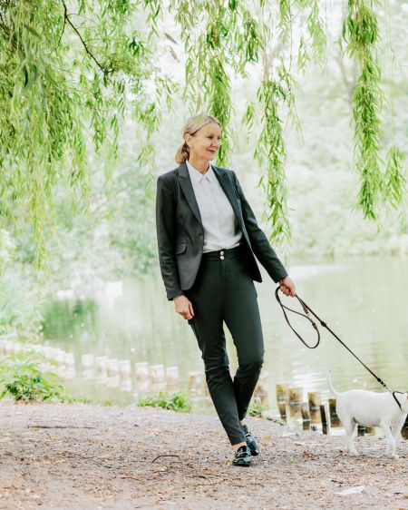 Martina Hacker with her dog Maggy