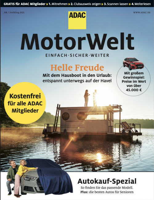 What you can read in the ADAC Motorwelt issue 01/2021 Cover of the ADAC Motorwelt issue 01/2021