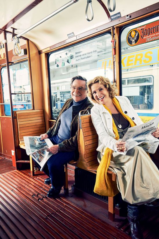 Interview: Michaela May & Elmar Wepper Michaela May & Elmar Wepper in an old Munich streetcar
