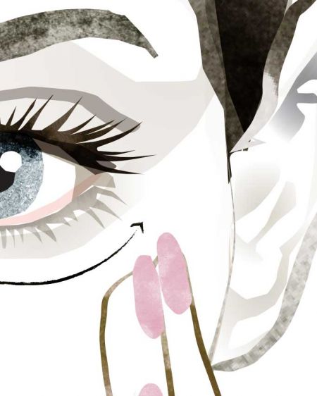 Illustration Facial Massage Eye Area