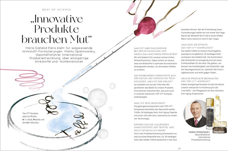 Jubiläumsmagazin Maria Galland Layout Interview Marko Spannowsky
