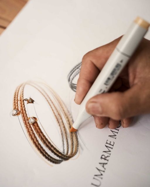 Wellendorff Magazin 2021 Drawing of the Wellendorff "Umarme mich" bracelet