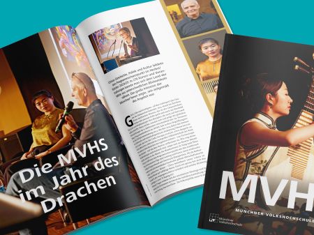 Cover of the MVHS Annual Report 2024 lies next to an open article page.